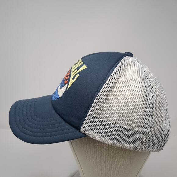 O'Neill Waves Snapback Trucker Hat Blue One Size Adjustable Mesh Back - Picture 3 of 8